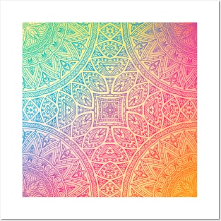 Colorful mandala design Posters and Art